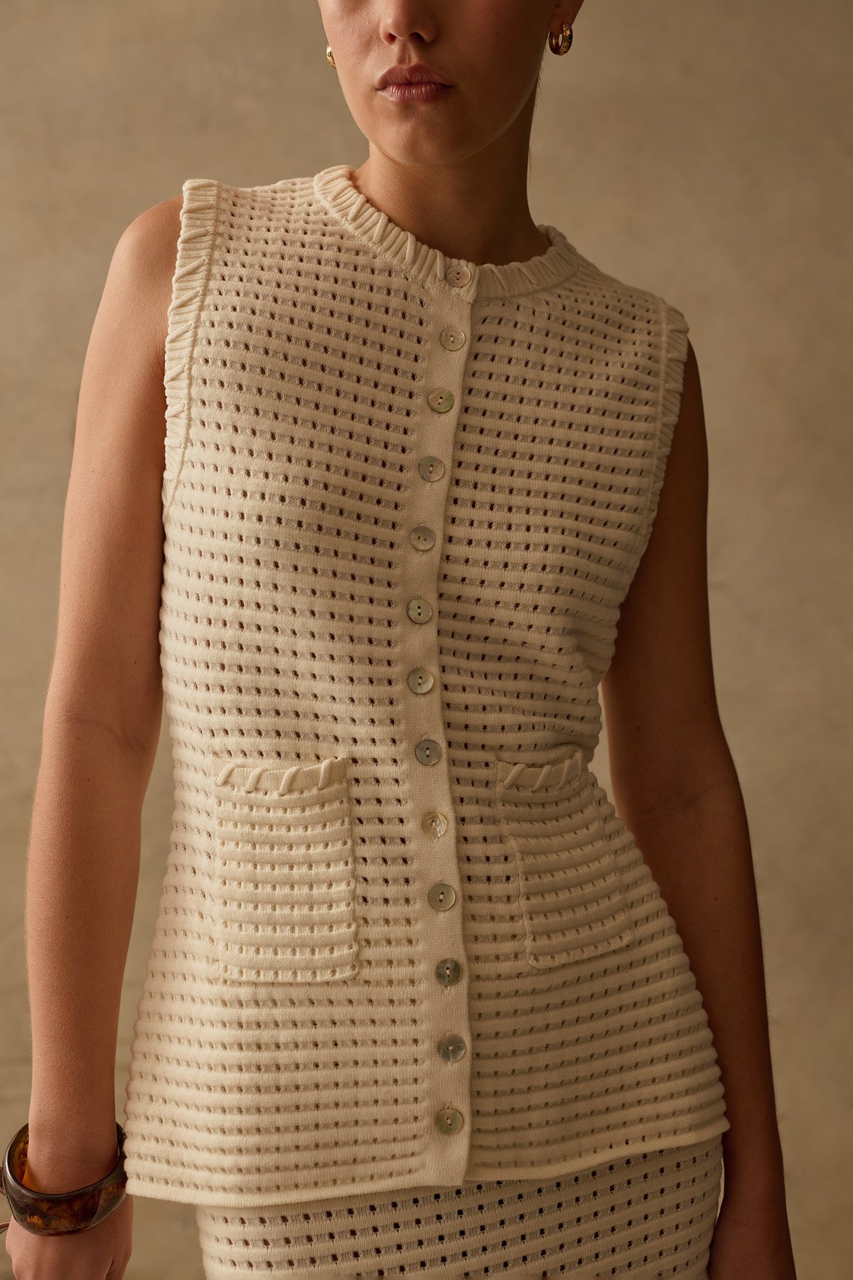 THE THEA COTTON KNIT VEST