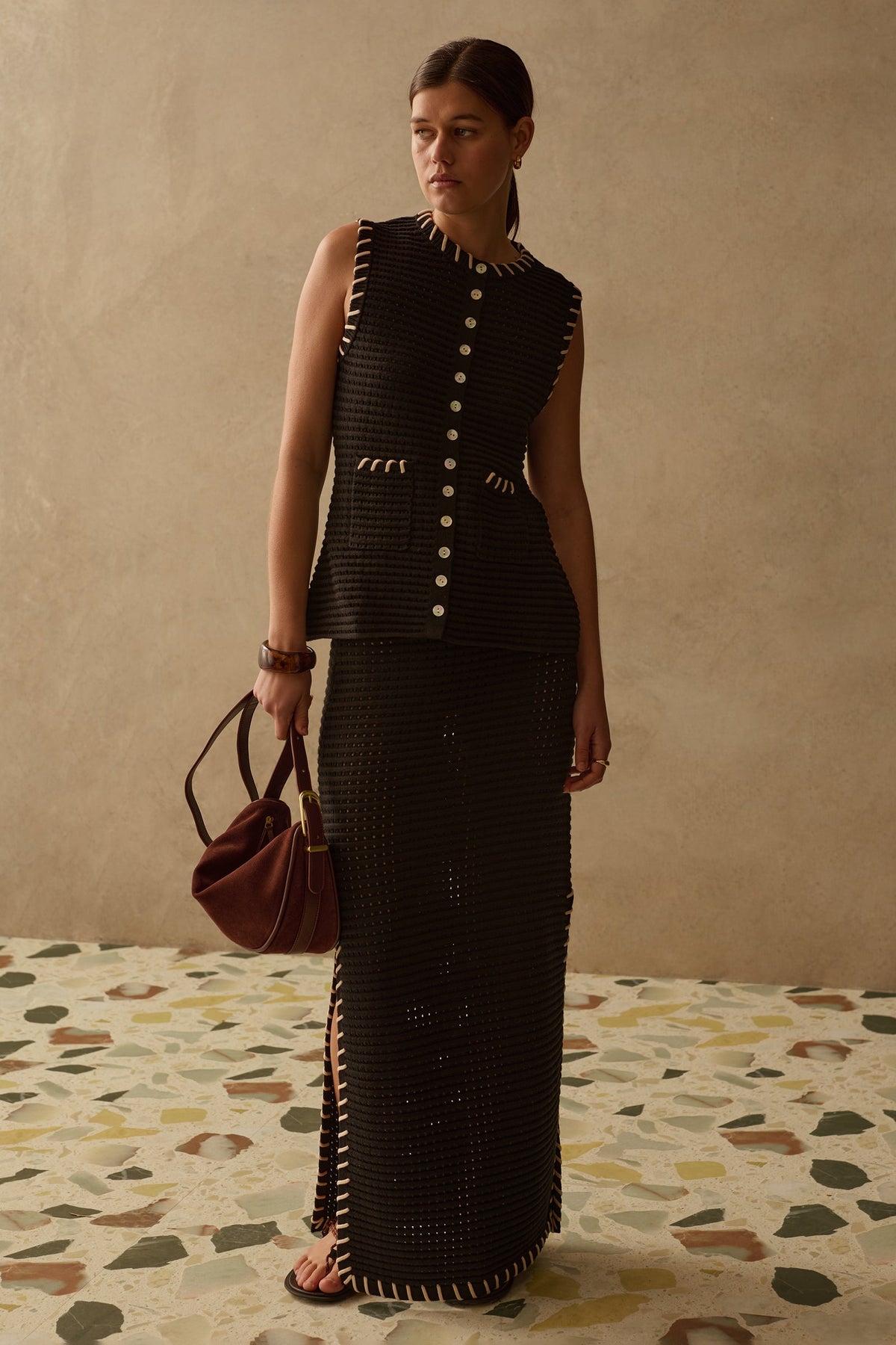 THE THEA COTTON KNIT VEST