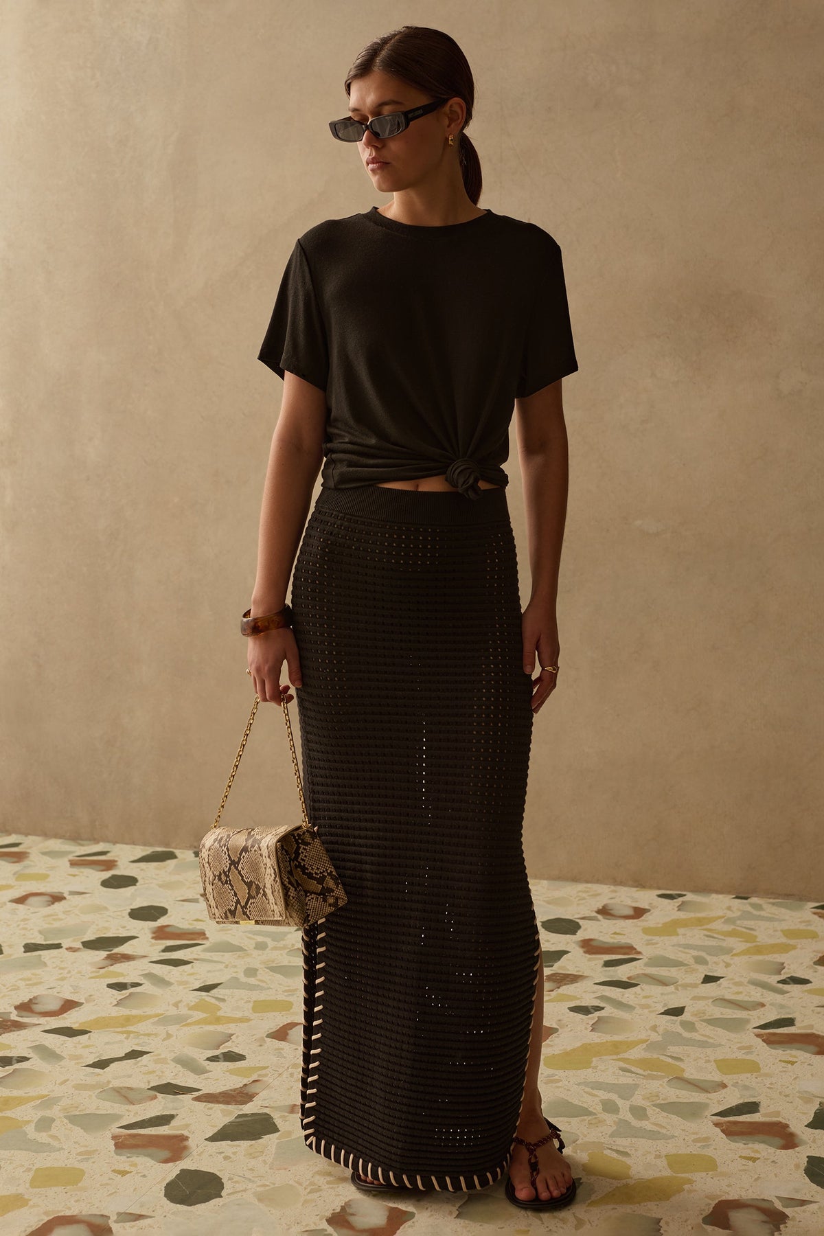 THE JELENA COTTON KNIT SKIRT